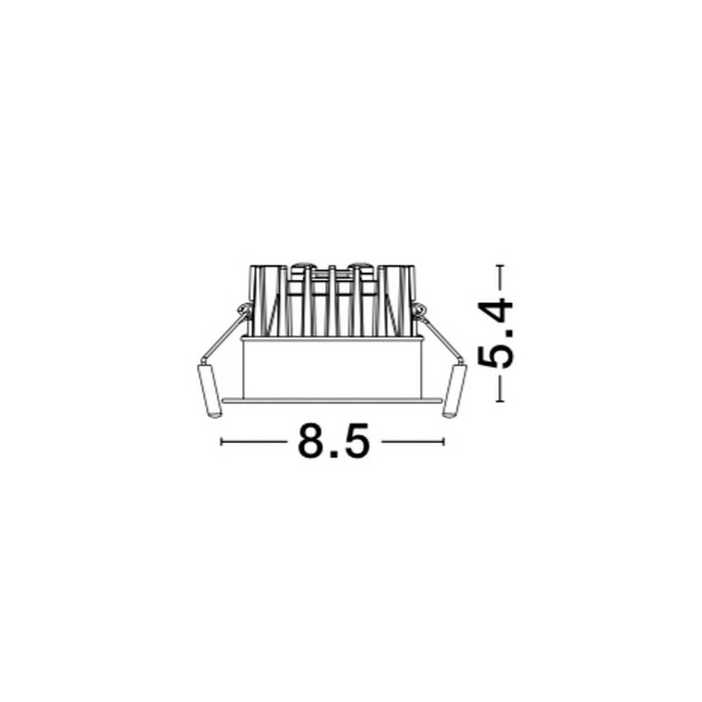 Spot encastré noir Blade Ø 8,5 cm Lyora 5212017418593