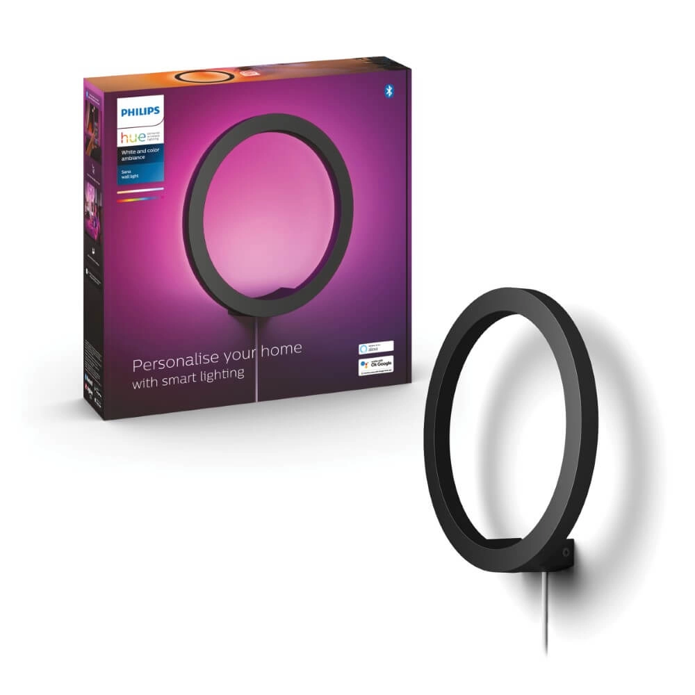 Applique Cirle Hue Sana - White and Color noir Philips 8719514343382