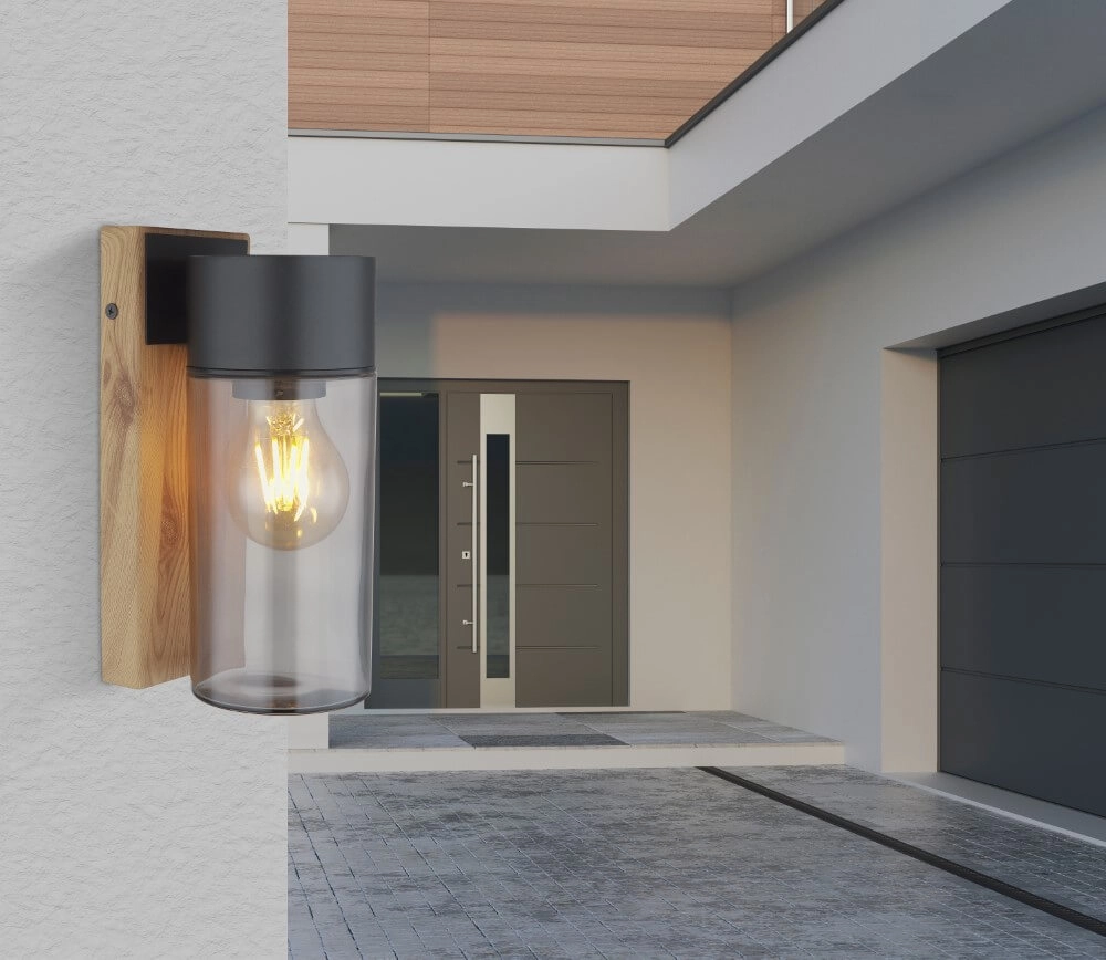 Lampe d'extérieur aspect bois Etsi Globo 9007371444526