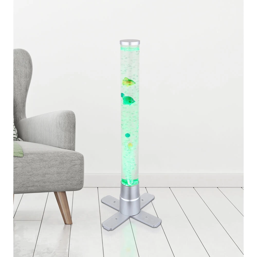Lampadaire Bubble Mendoza gris argenté avec poisson Globo 9007371442683