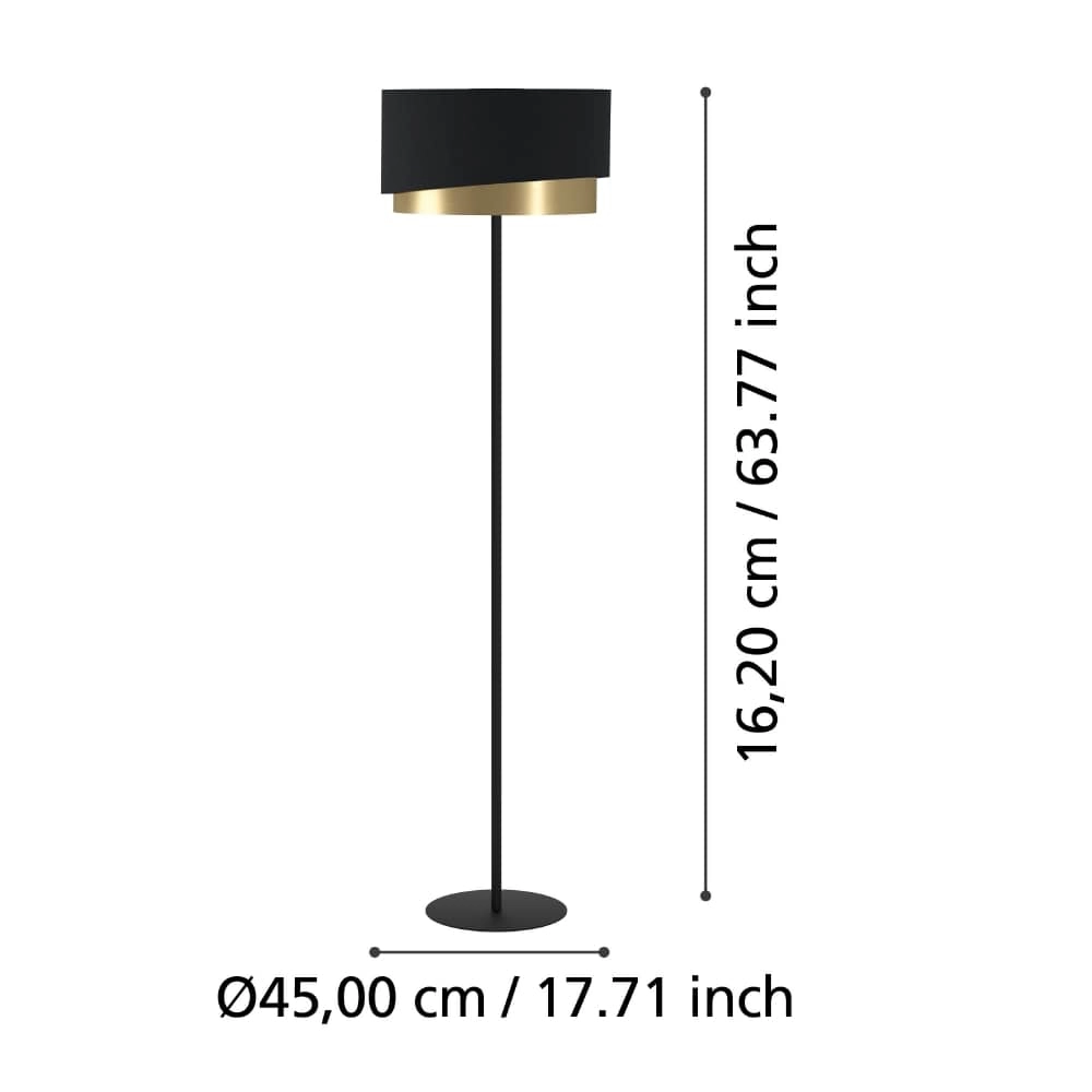 Lampe écran noir avec or Manderline Ø 45 cm Stars of Light 9002759399276