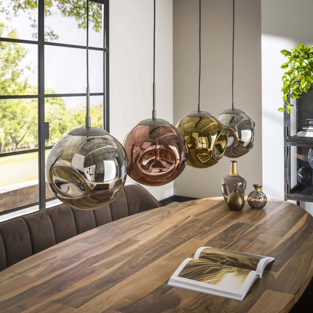 Lampe suspendue en verre Stellar 4 lumières - Ø 25cm Lyora 8716803511668