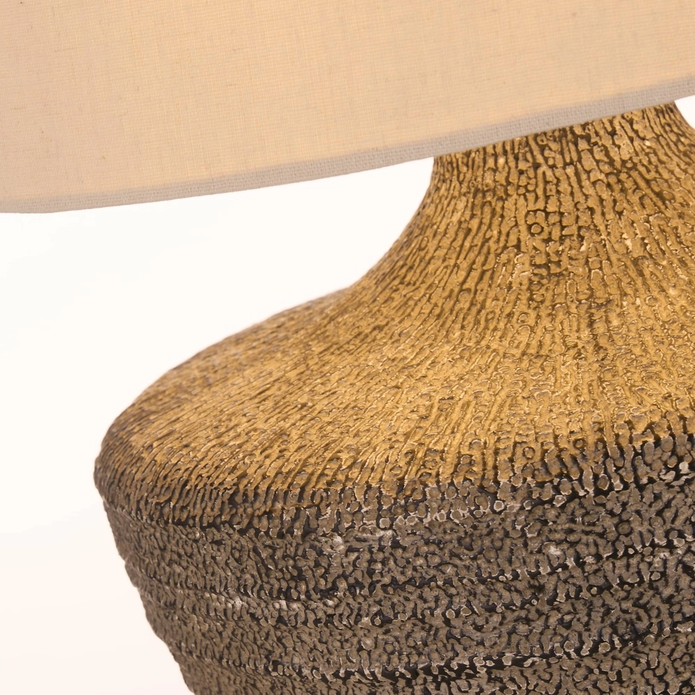 Lampe de table Avaya céramique avec abat-jour en lin Searchlight 5053423301556