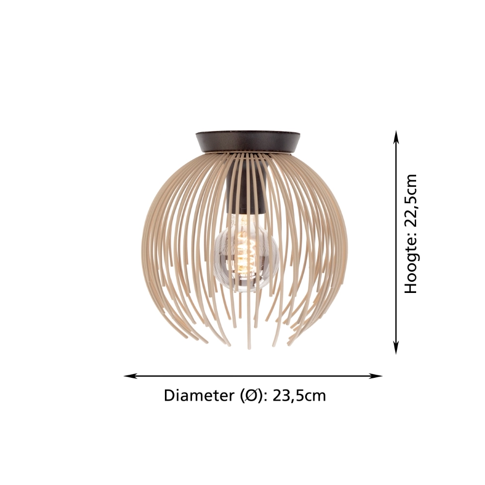 Plafonnier design Alhabia Ø 23,5 cm brun sable Stars of Light 9008606353088