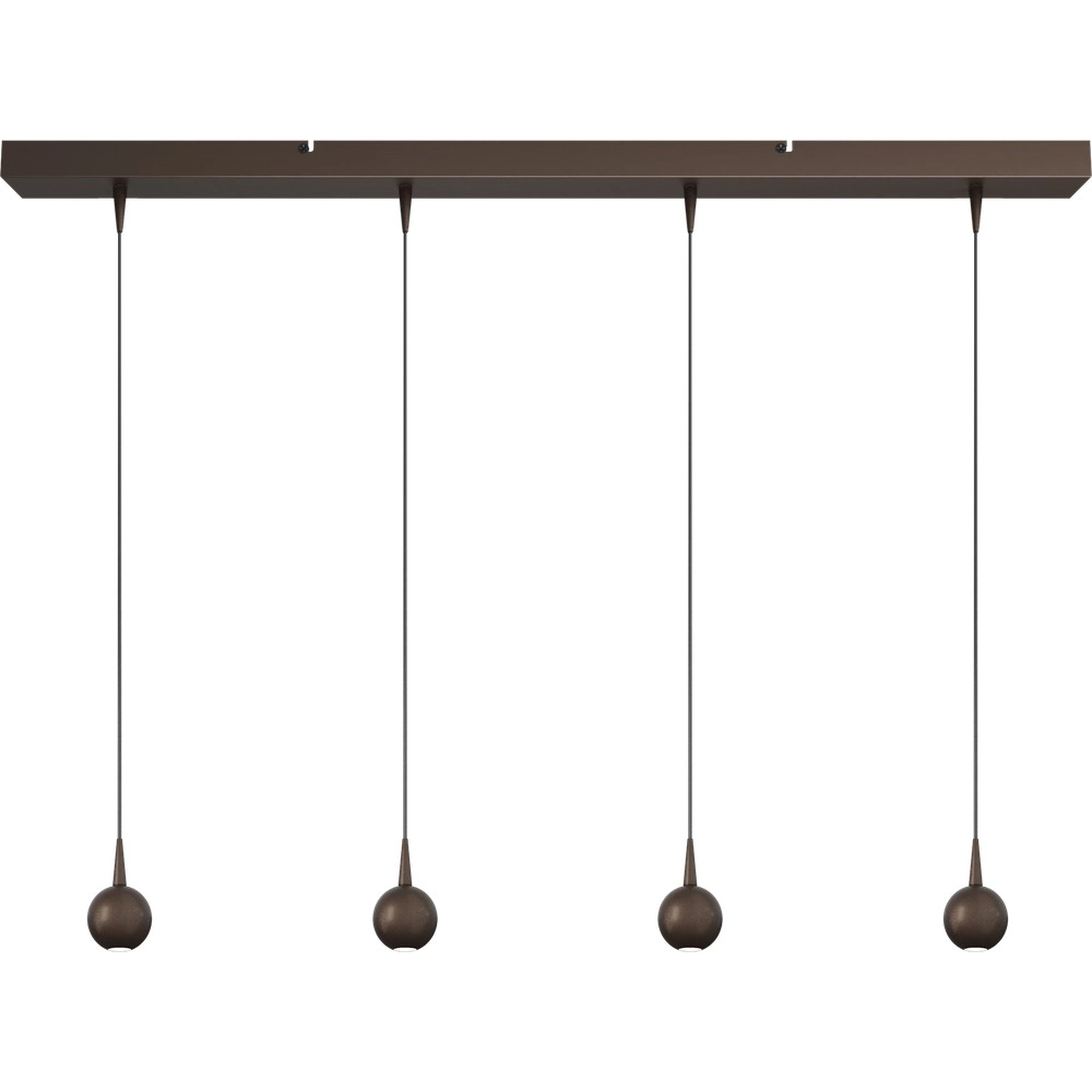 Lampe suspendue à 4 lumières Talana Brun cacao Ø 6cm DTW