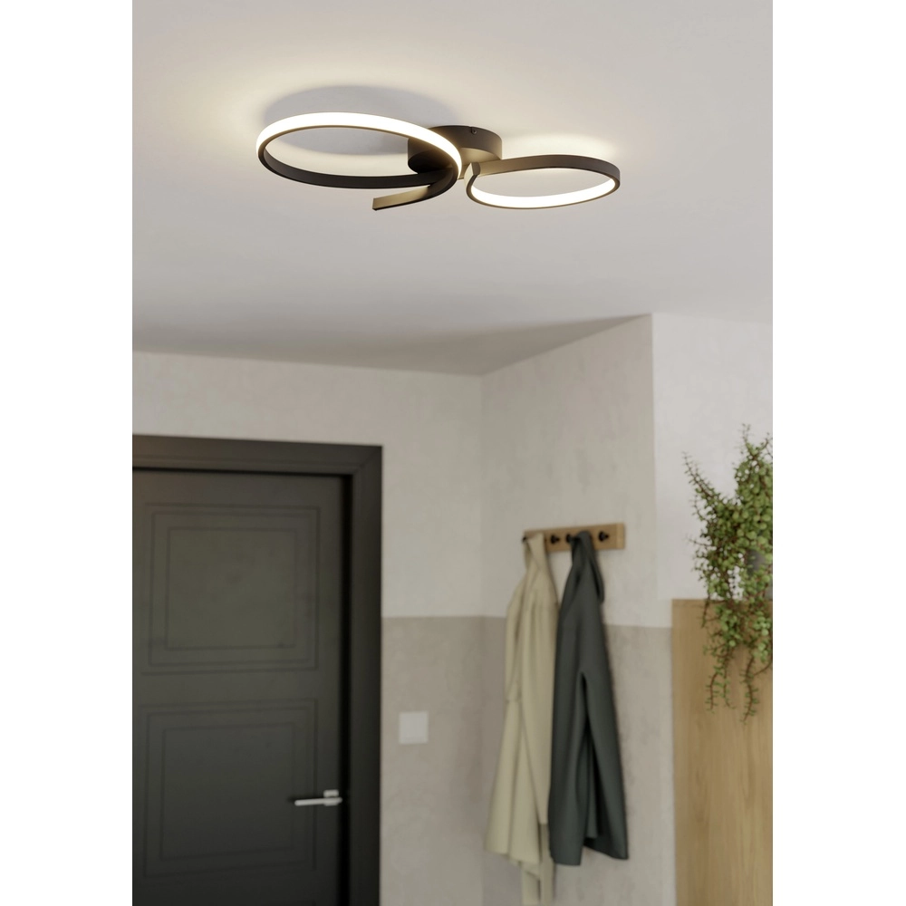 Lumière LED moderne de plafond Serpins 60 cm - noir Eglo 9008606313655