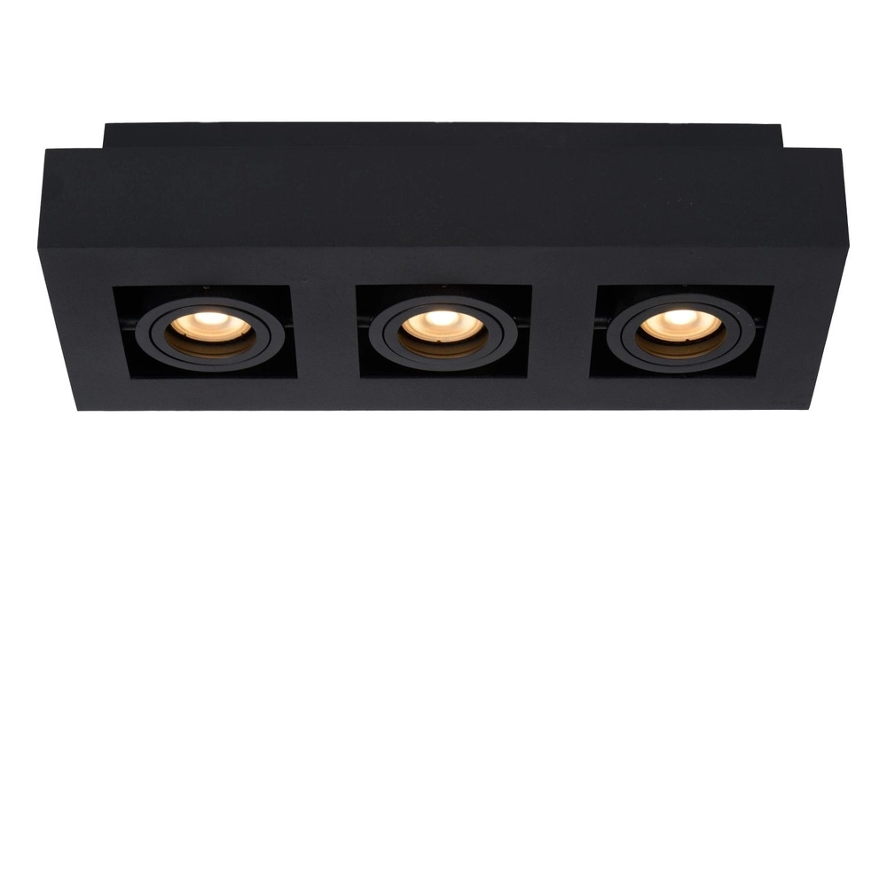 Projecteur de plafond Xirax 3 x 5W noir Lucide 5411212092328