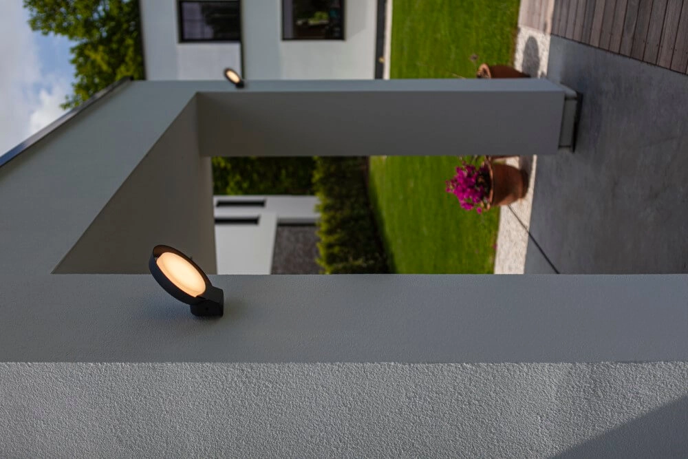 Lampe d'extérieur ronde Polo conception anthracite Lutec 6939412013756