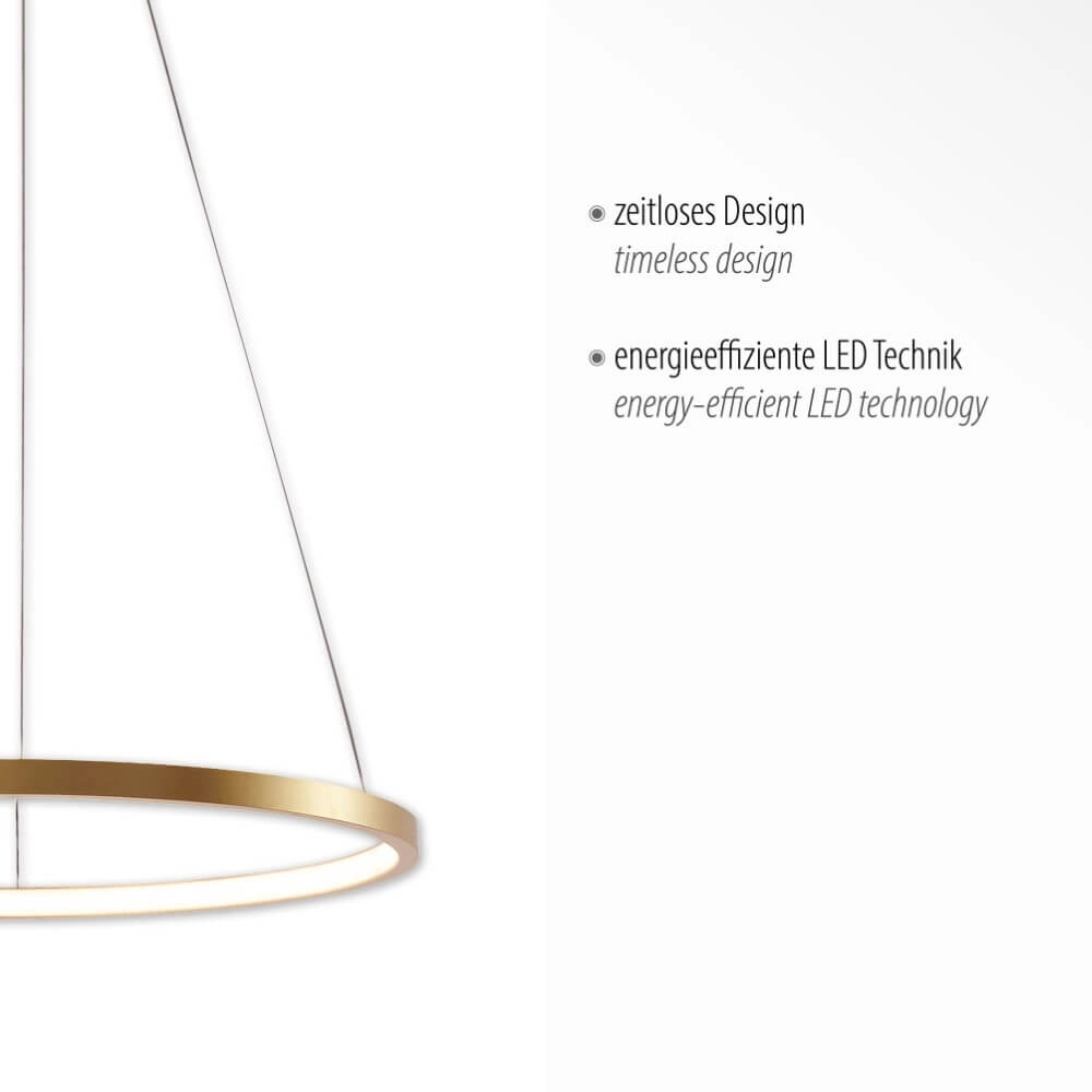 Lampe suspendue ronde Circle or Ø 39cm Just Light 4043689960391