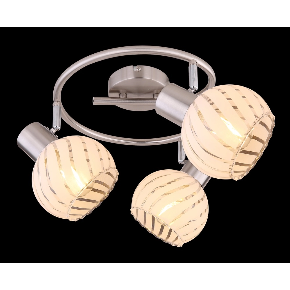 Lampe de plafond Willy 3 lumières en nickel Globo 9007371409105