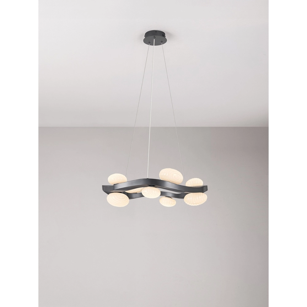 Lampe pendante de conception Severo noir et blanc Lyora 5212063500365