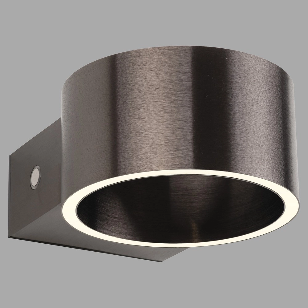 Lampe murale rechargeable Pure Akku Clipse Brossé brun foncé