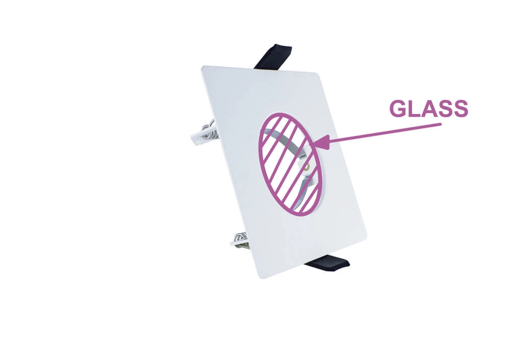 Spot encastrable blanc EvoFire GU10 - carré Lyora 5055788228622