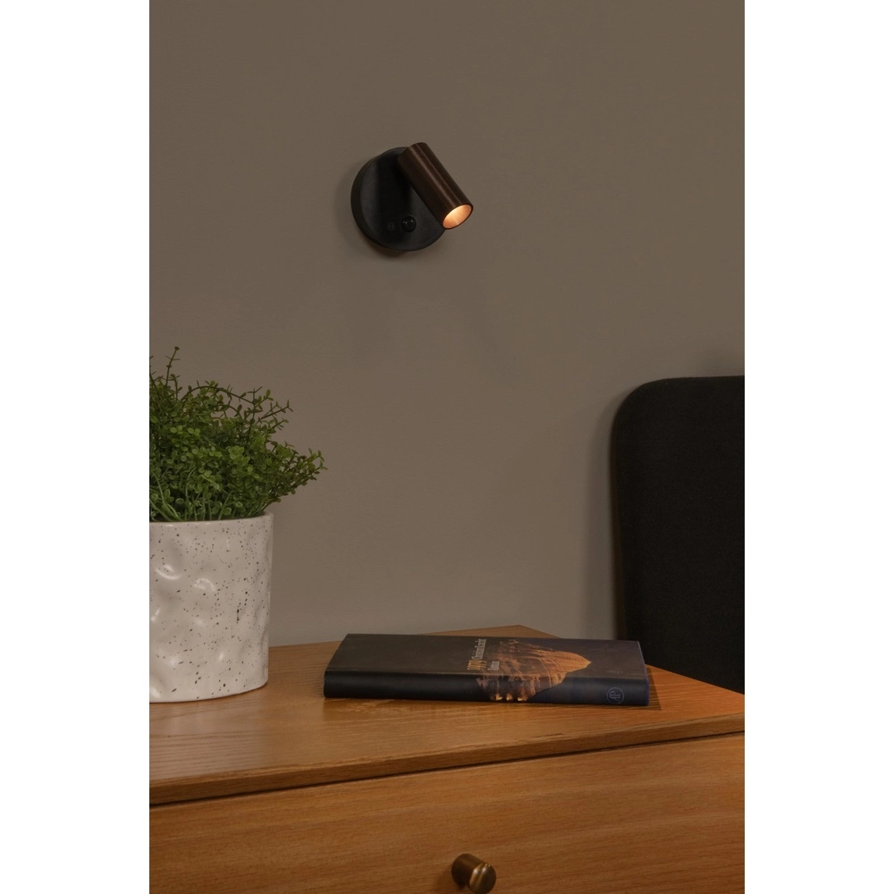 Lampe murale rechargeable avec capteur Toni Gris métallique magnétique Lucide 5411212290564