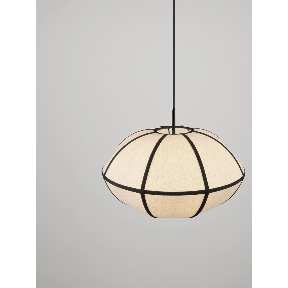 Lampe suspendue Brera noir avec blanc Ø 45cm Lyora 5212017493569
