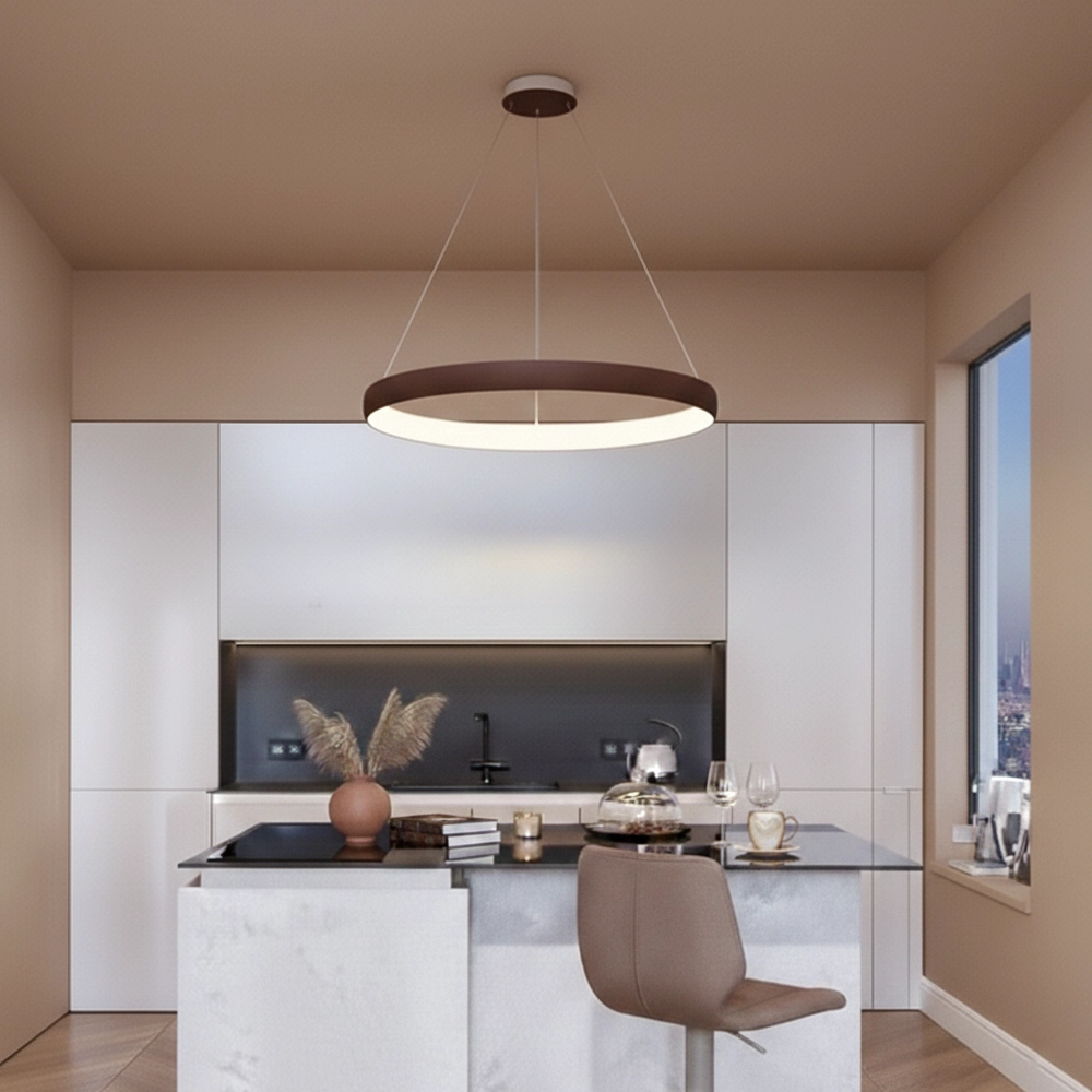 Suspension design Albi marron café Ø 81cm