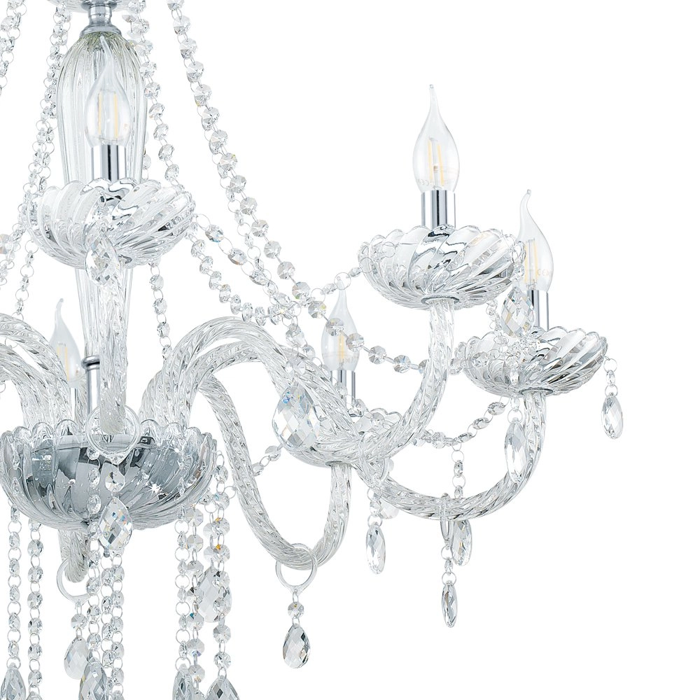 Lustre Basilano 1 82 cm 8 gris clair Eglo 9002759391010