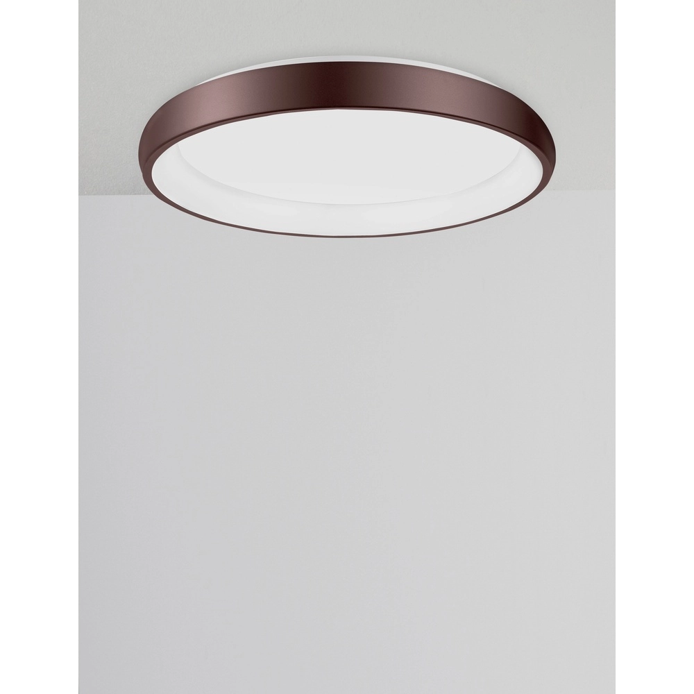 Plafonnier Albi marron café Ø 61cm Lyora 5212017414878