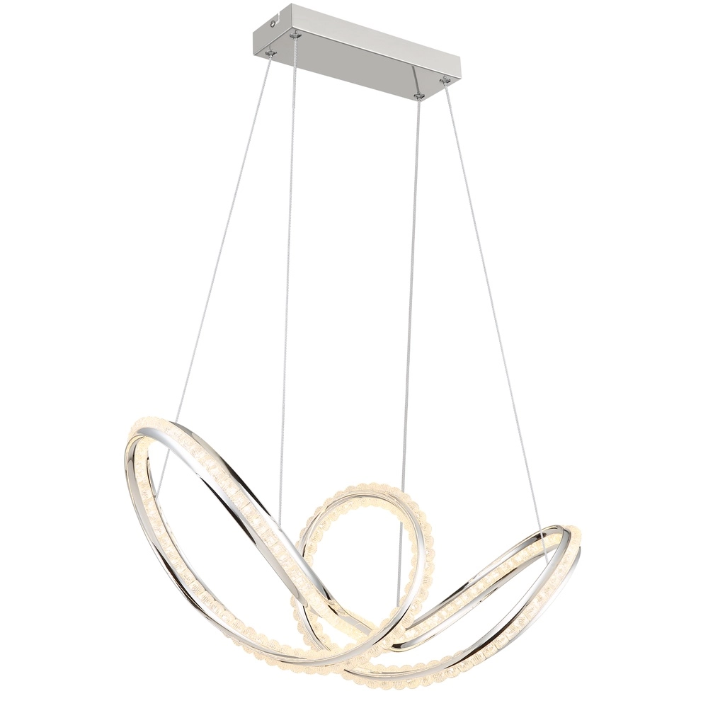 Lampe pendante moderne Evangeline Chrome Globo 9007371583201