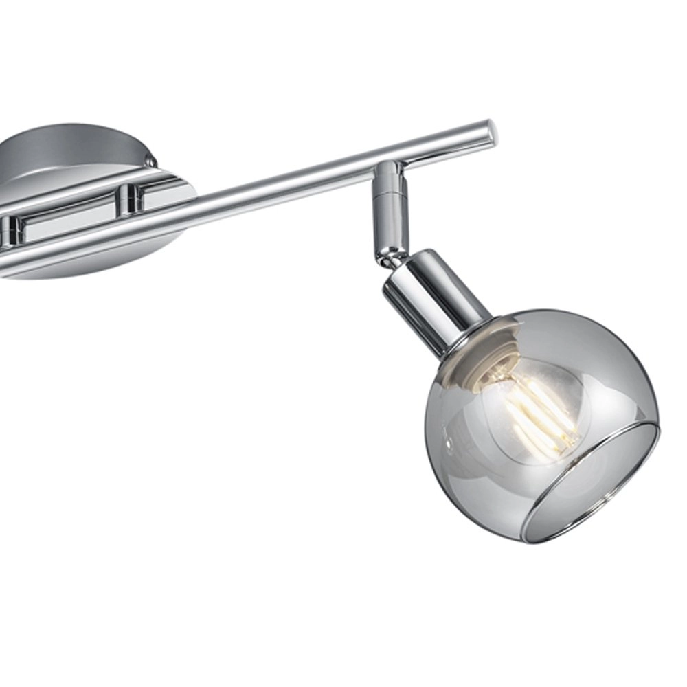 Plafonnier Chrome Brest 2 lumières réglables Trio 4017807434170