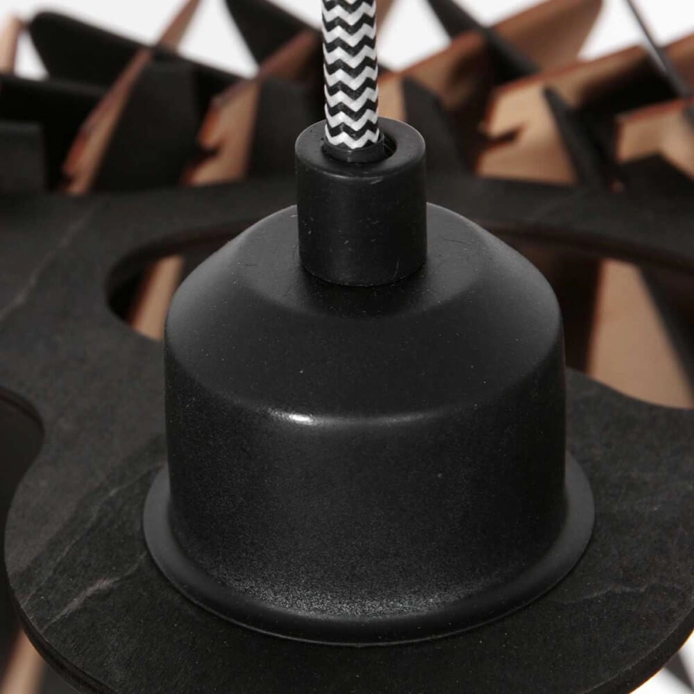 Lampe à suspension en bois noir Maze Ø 46 cm Steinhauer 8712746166293