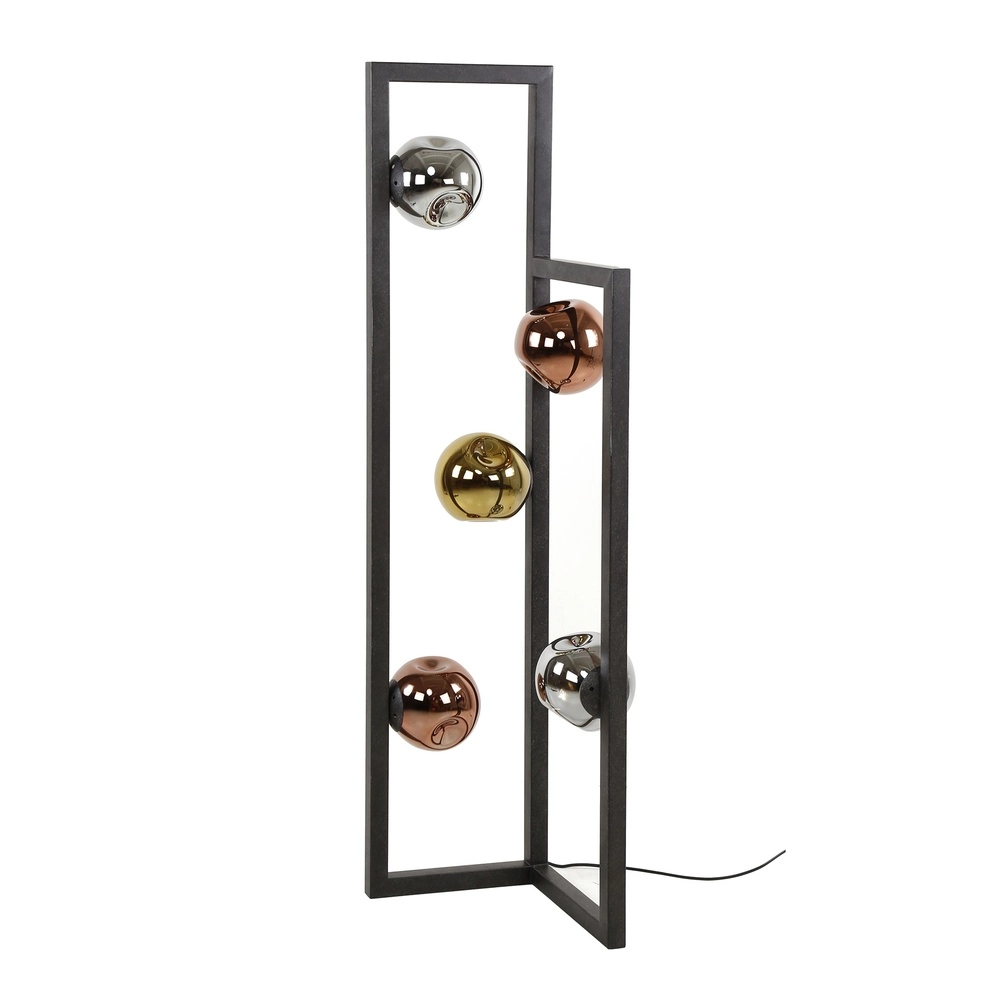 Lampe de pied en verre Stellar 5 lumières Lyora 8716803511637