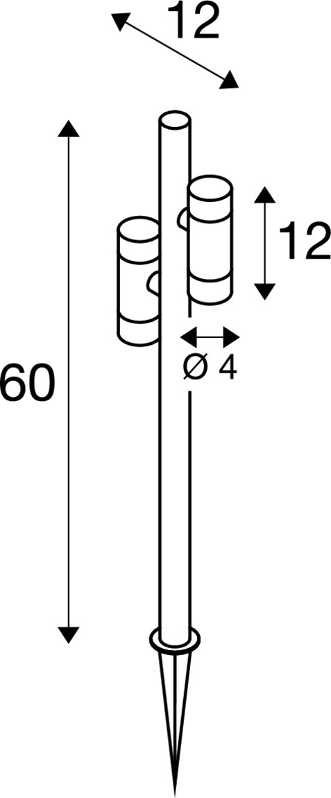Lampe de jardin Helia Double Noir SLV 4024163324823