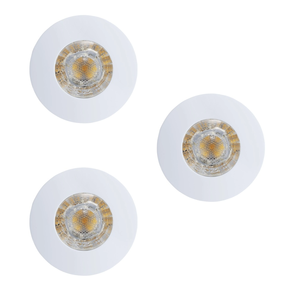 Ensemble de 3 projecteurs encastrés Margo Blanc