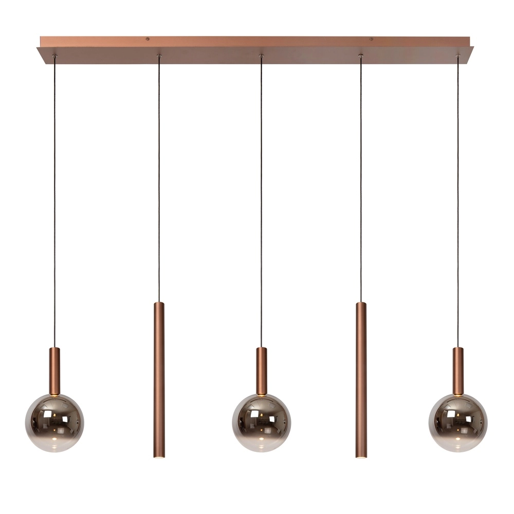Lampe pendante de conception Jasmine Cuivre 5-lights