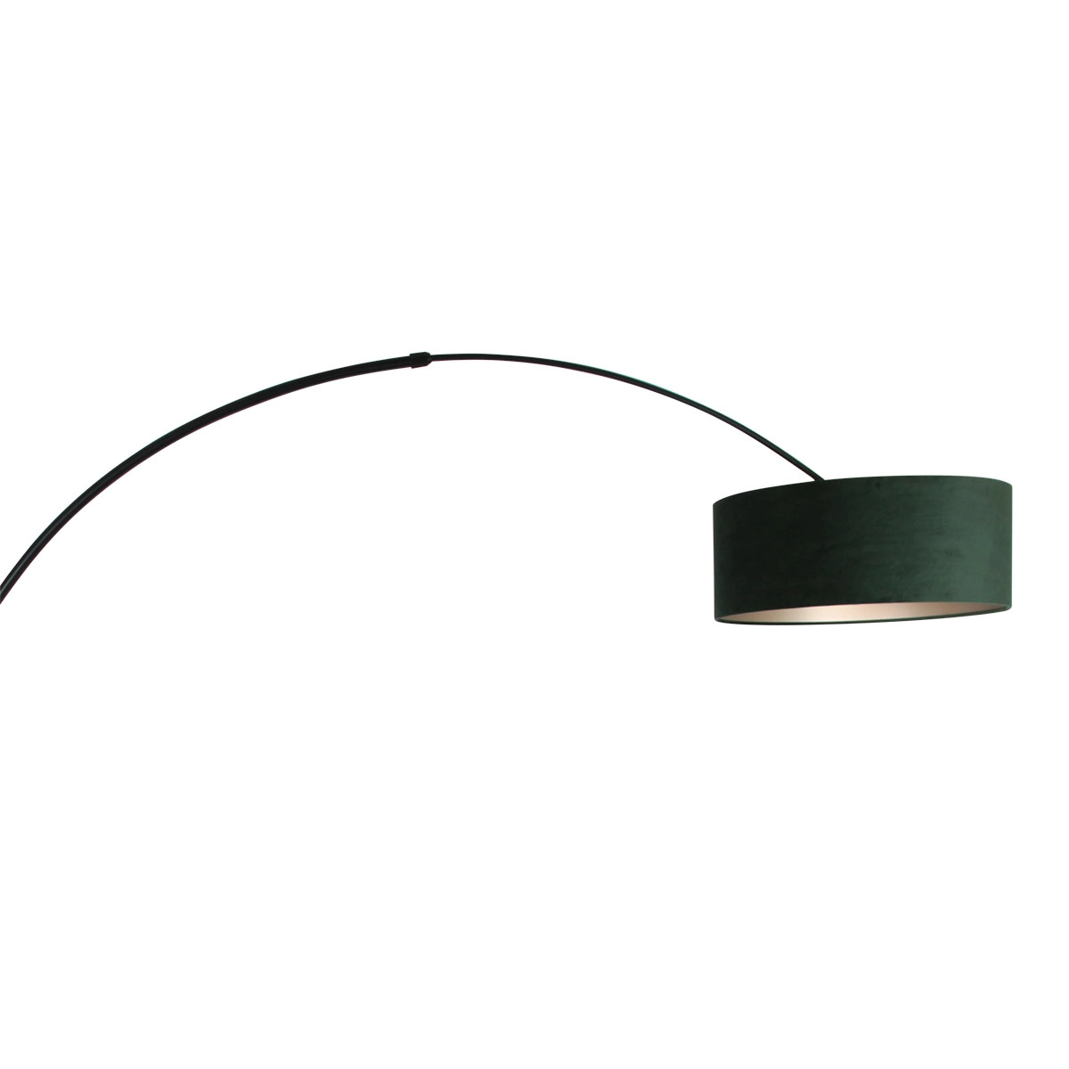 Lampe à arc Sparkled noir avec capuche en velours vert Steinhauer 8712746145977
