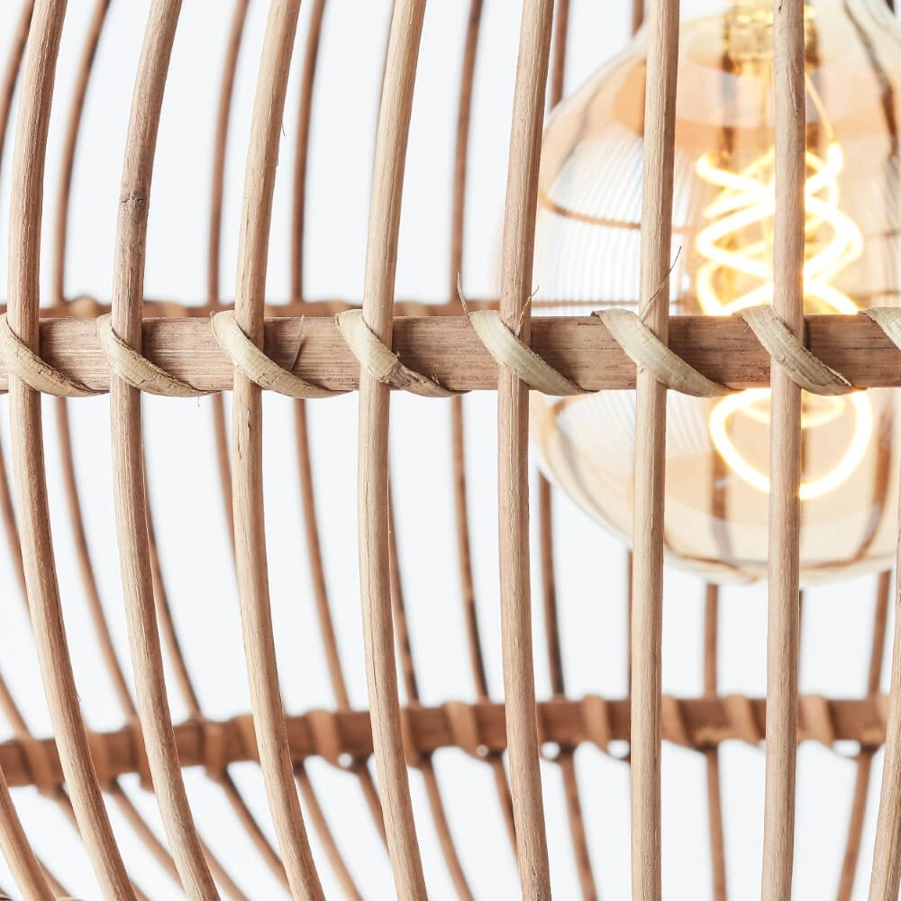 Lampe suspendue en rotin Woodball Ø 44,5 cm Brilliant 4004353413780