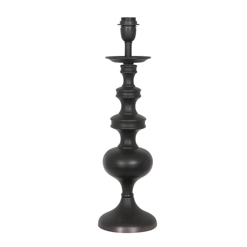 Lampe de table Lyons noir avec abat-jour paille Steinhauer 8712746172492