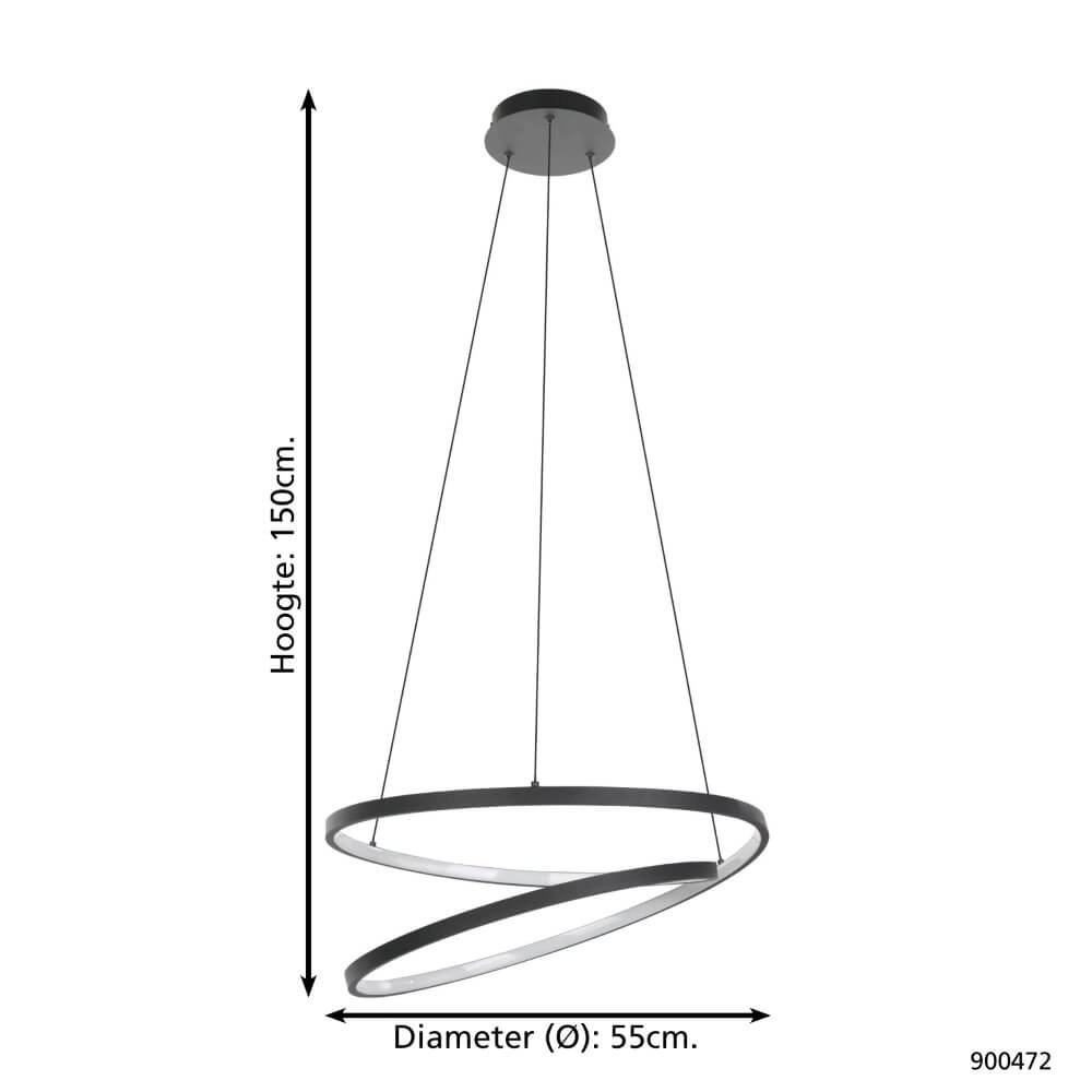 Lampe à suspension LED design Ruotale Ø 55 cm Eglo 9008606239931