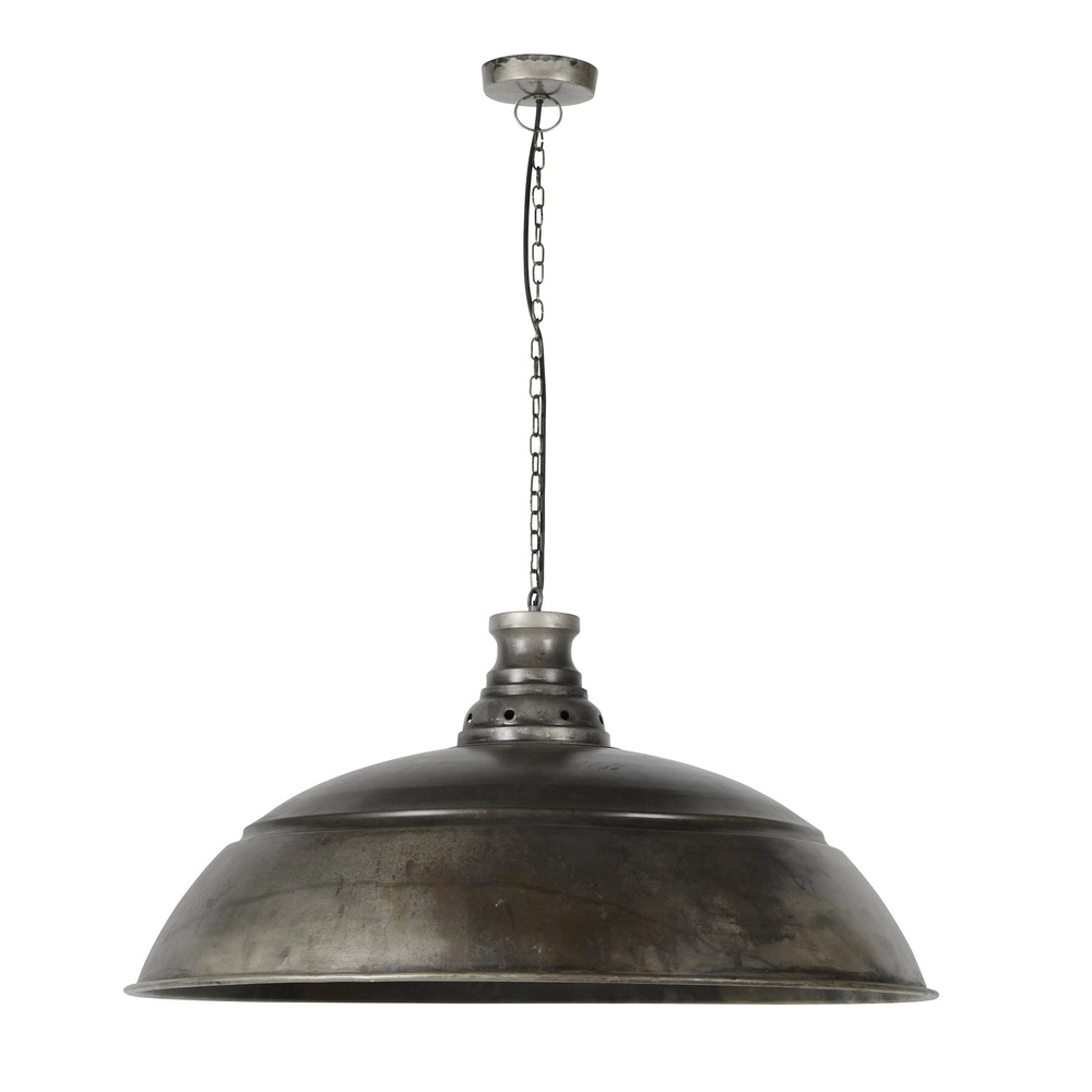 Lampe pendante industrielle Industry Ø 80cm - vieil argent Lyora 8716803511781