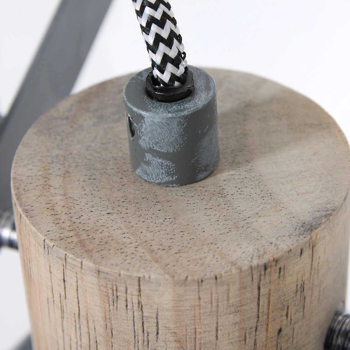 Point de serrage Gearwood gris zinc avec bois Steinhauer 8712746133776