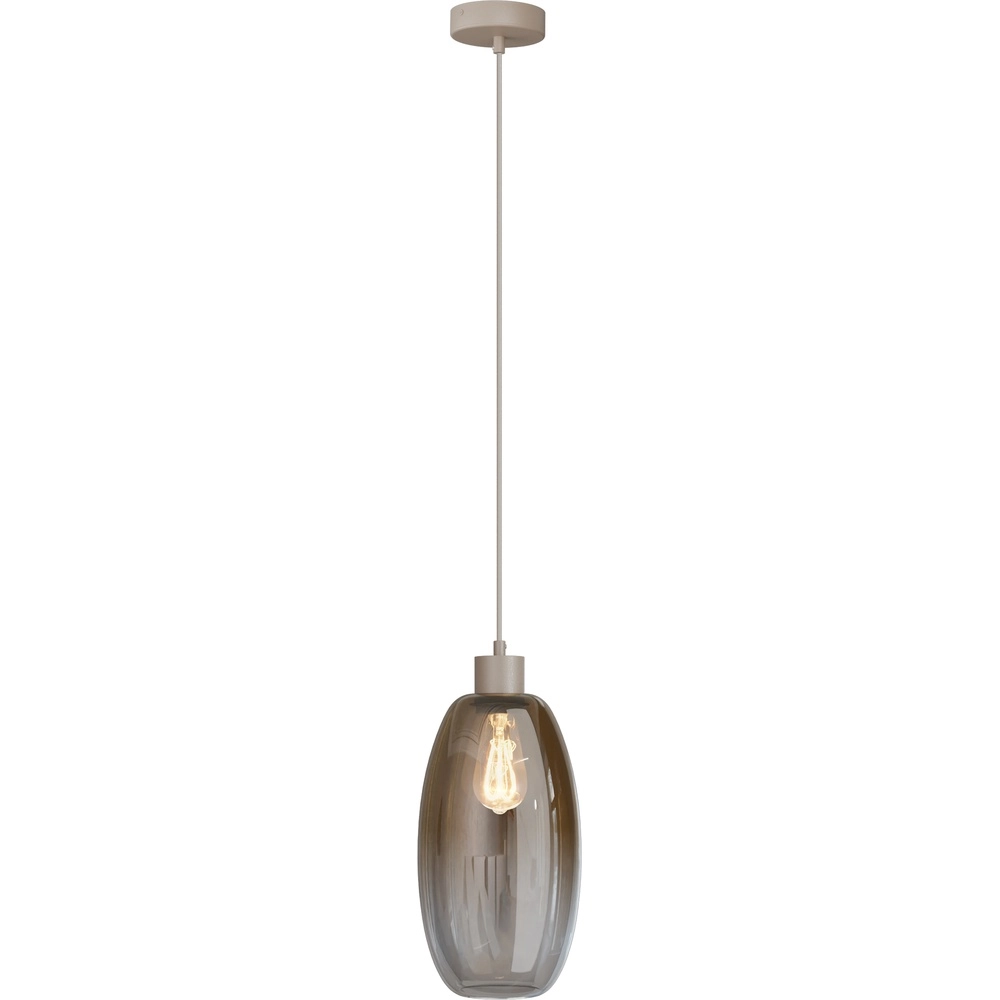 Lampe suspendue en verre Olive Ø 18,5 cm - sable