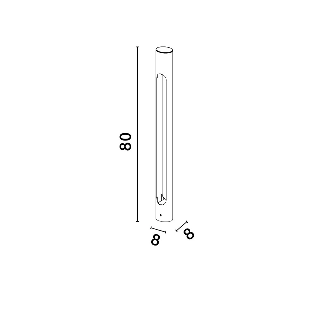 Lampe élégante Ellery noir 80cm Lyora 5212017439338