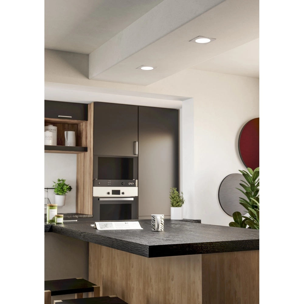 Lampe encastrée Fueva 6 Carré - Blanc - 11,9x11,9 cm Eglo 9008606330799