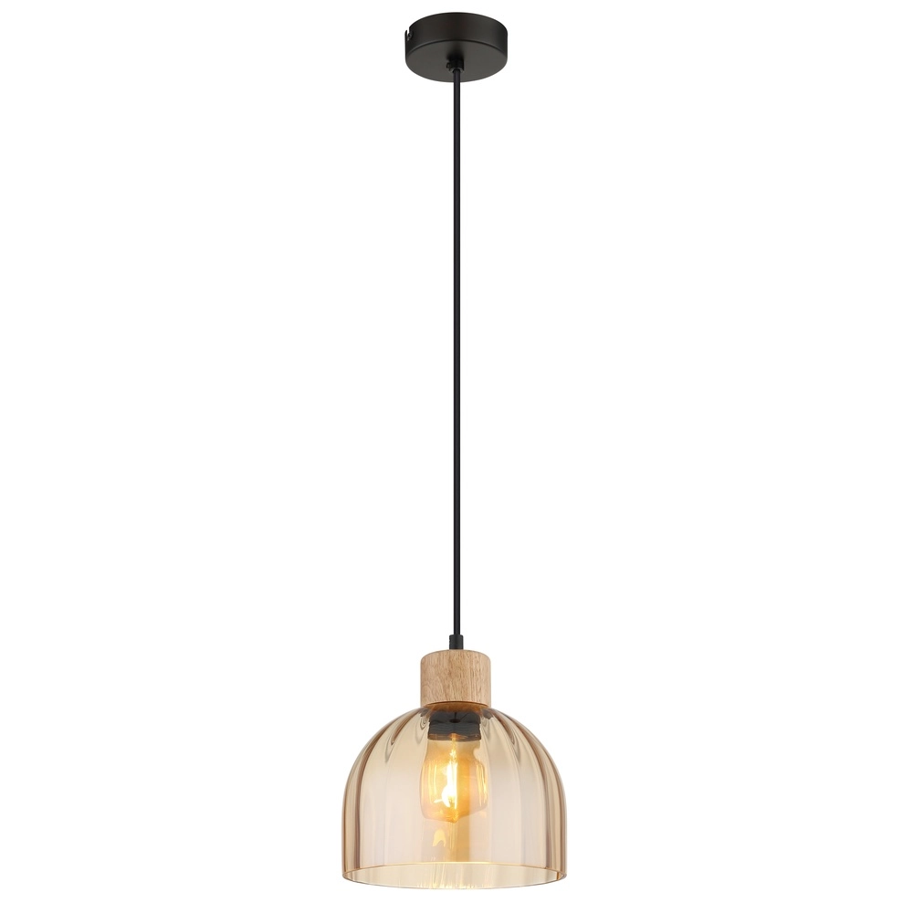 Lampe suspendue Swanson noir Ø 20cm