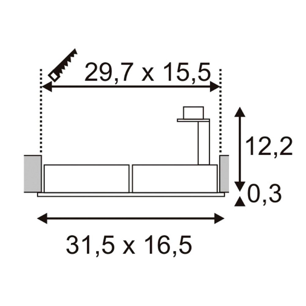 Spot encastrable New Tria ES111 2 Square SLV 4024163106450