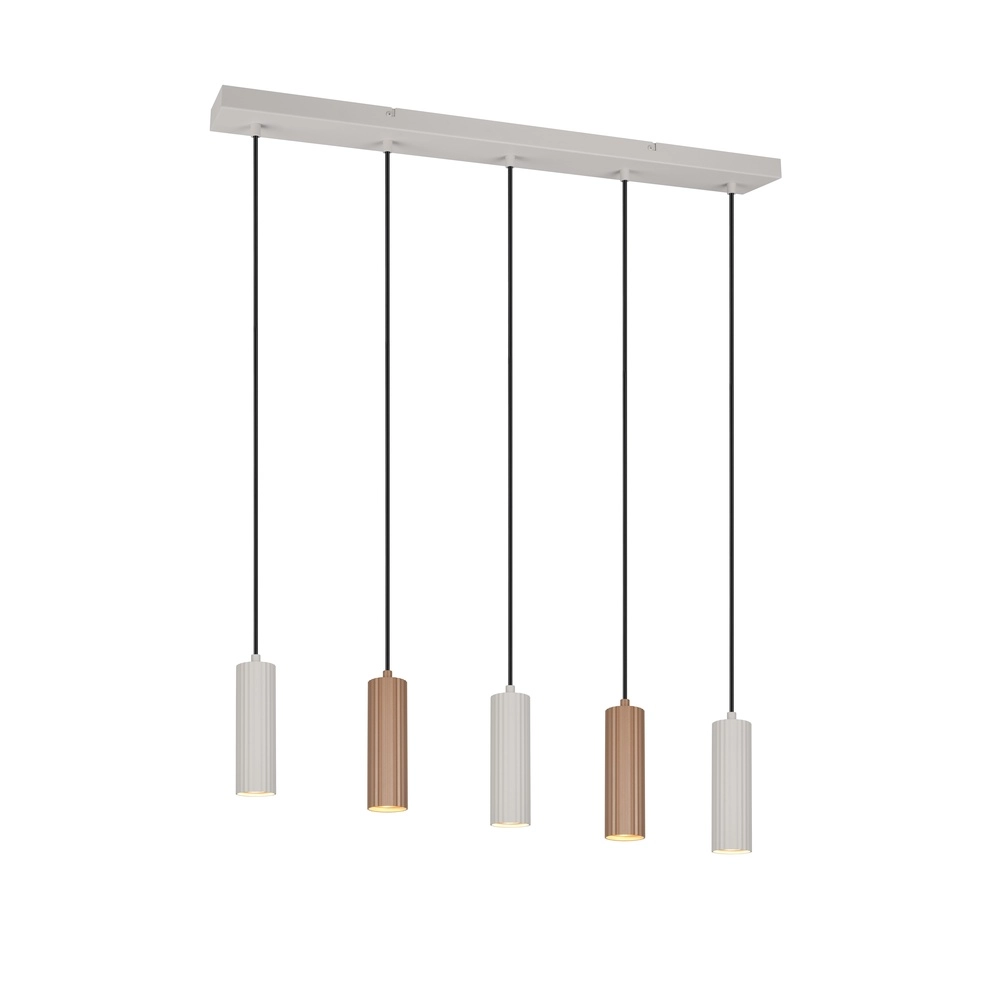 Suspension Soka 5-brun moka clair et gris