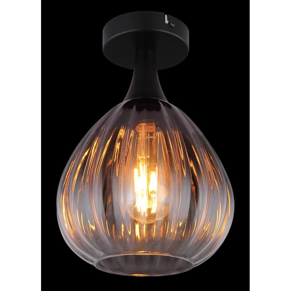 Plafonnier noir Olsen Ø 20cm Globo 9007371450800