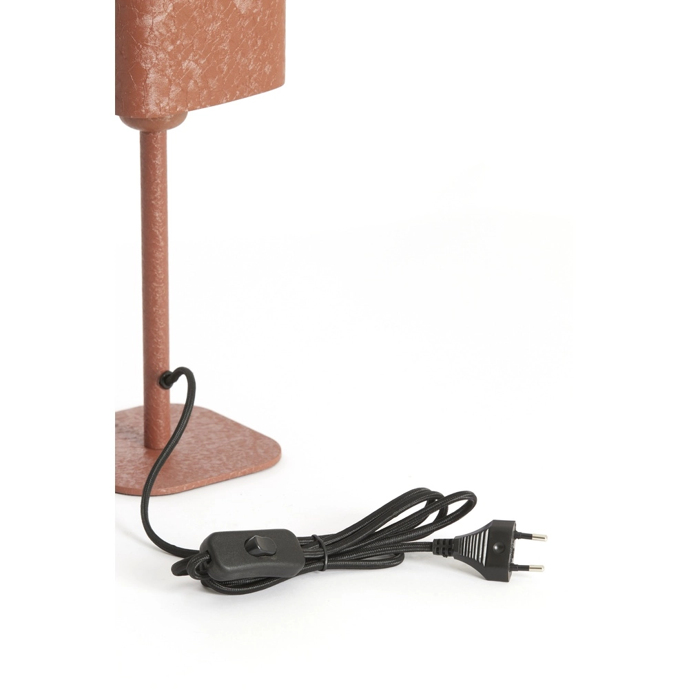 Lampe de chevet Elenie 13x13cm - orange foncé mat Light & Living 8717807818692