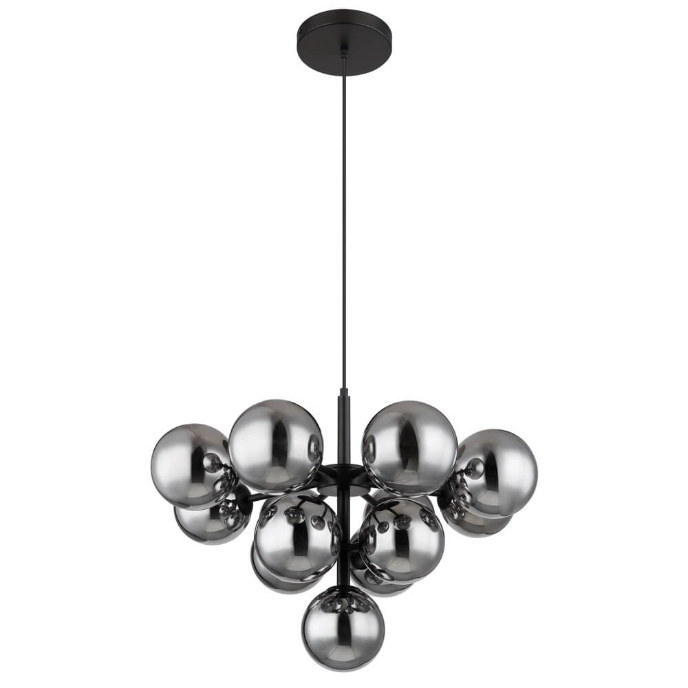 Suspension noire Grappy 13 lumières Globo 9007371459117