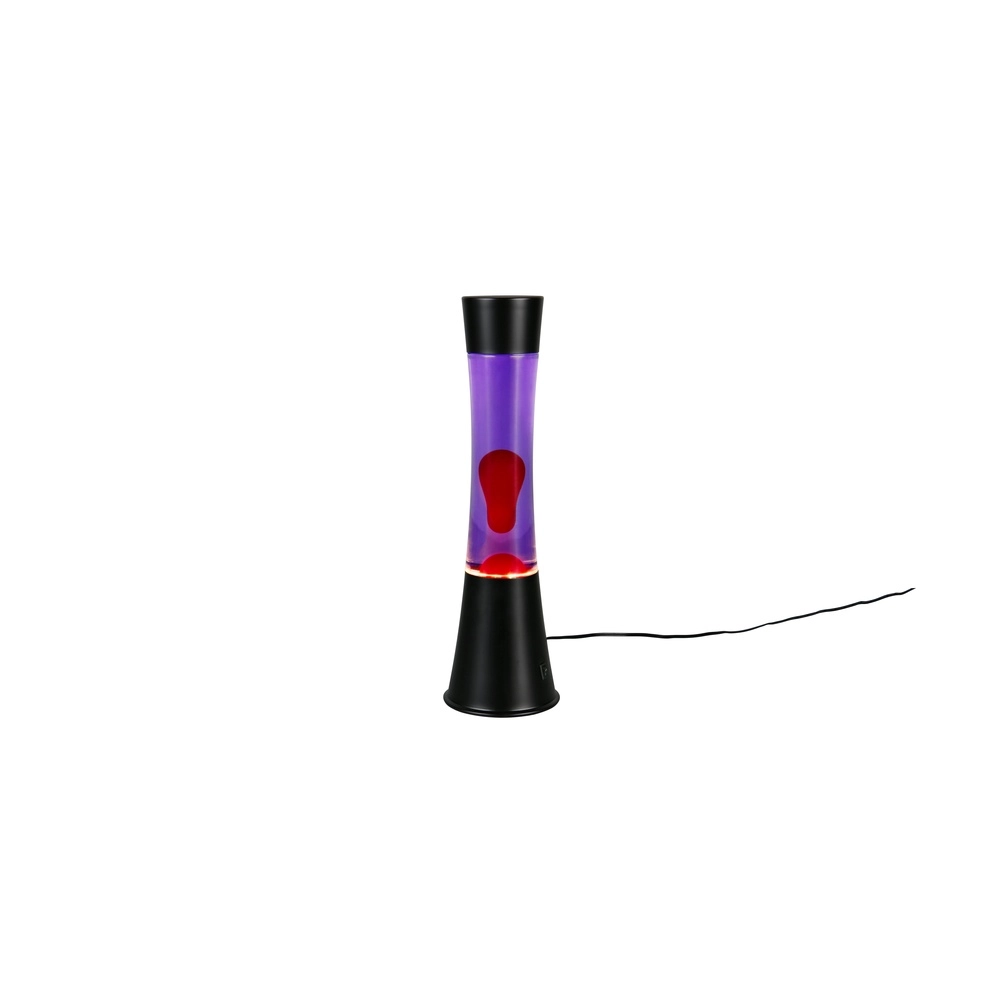 Lampe à lave Etna noir avec rouge