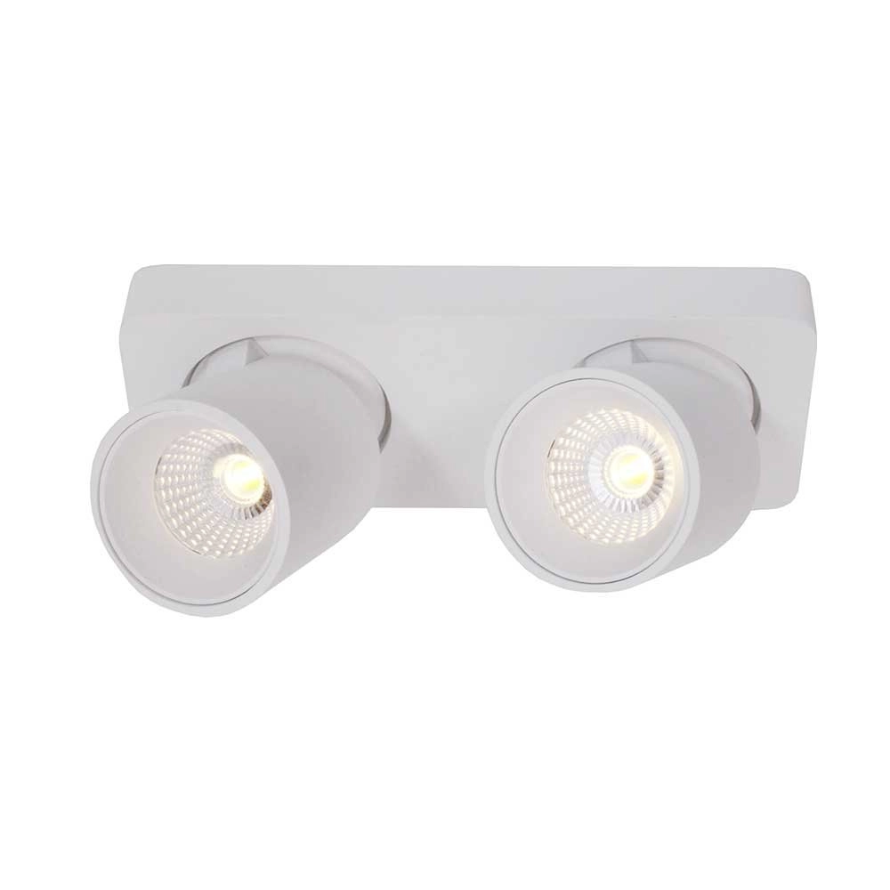 Spot LED double Laguna 2 lumières blanc