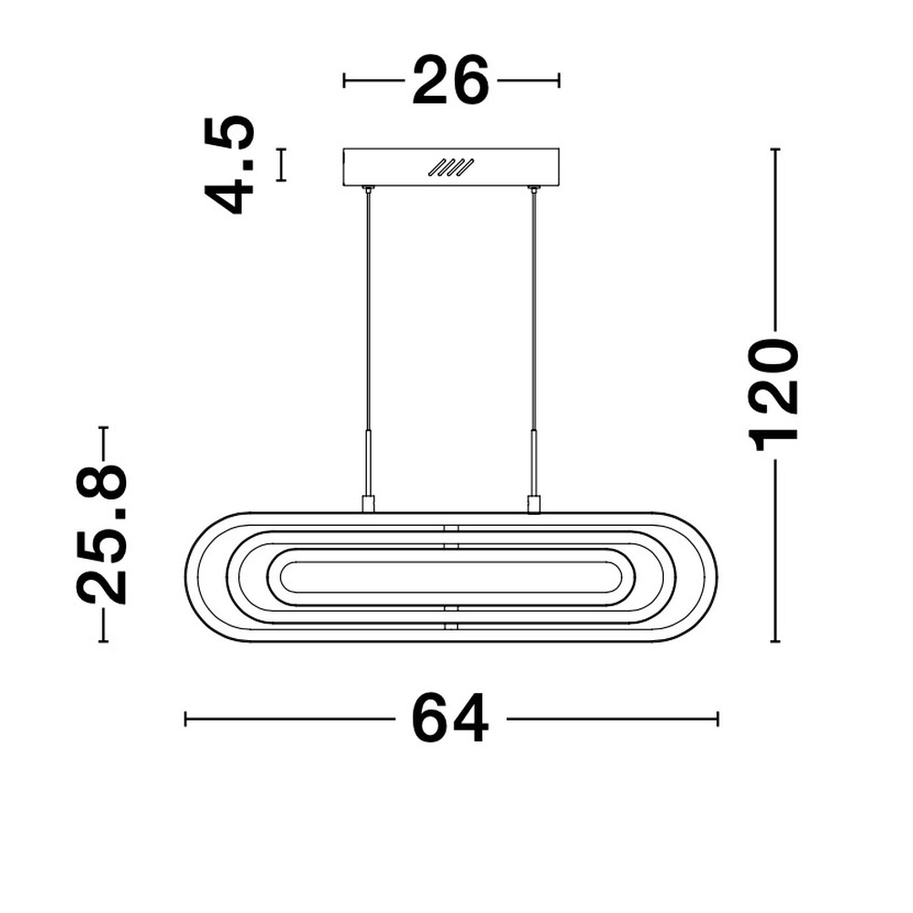 Suspension design Arte Ovale noir Lyora 5212017426000