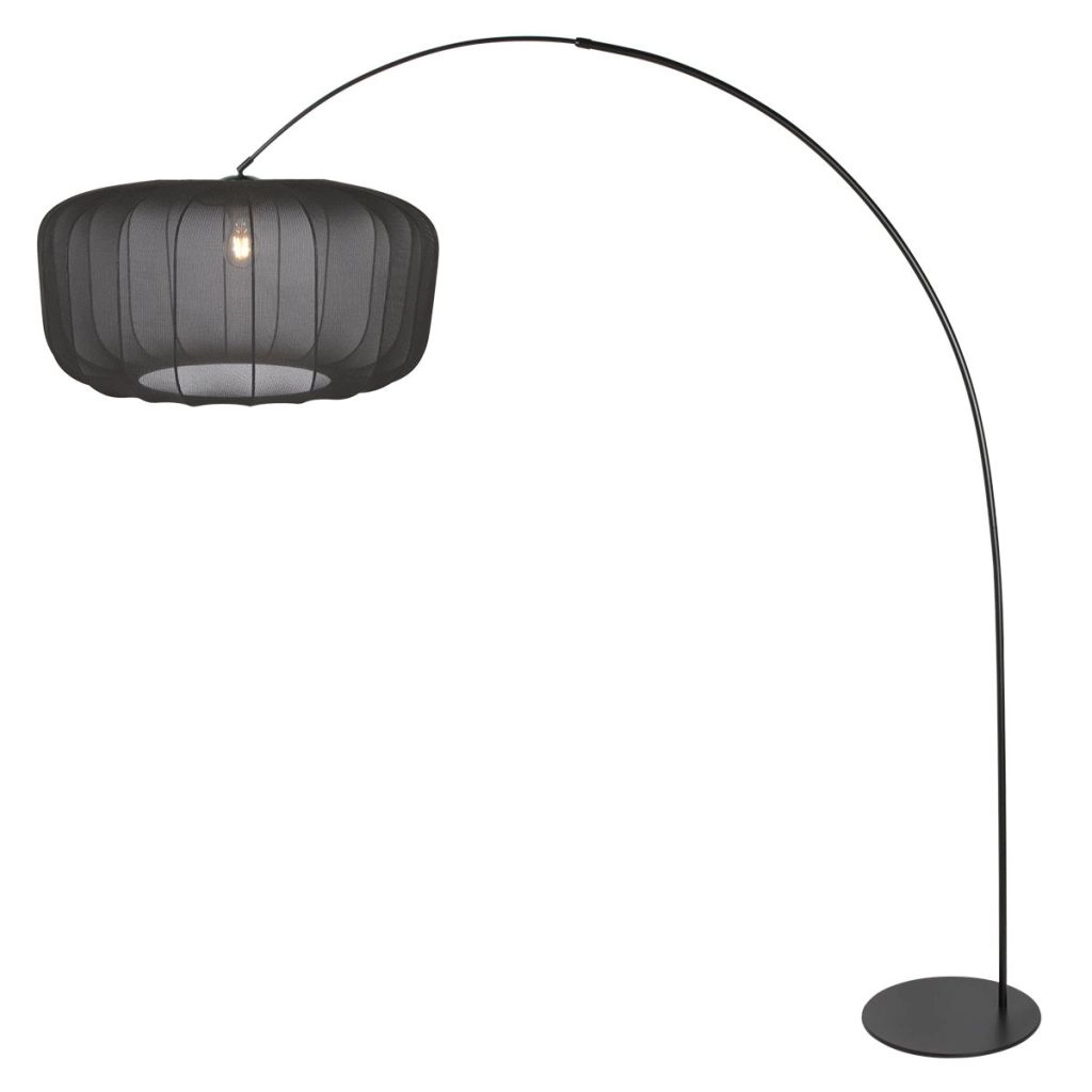 Lampe à arc noir Curve avec teinte noire Ø60cm Steinhauer 8712746183153