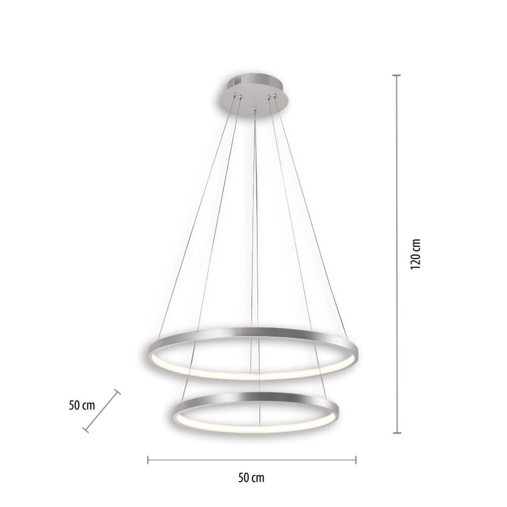 Lampe suspendue ronde Circle argent Just Light 4043689960445