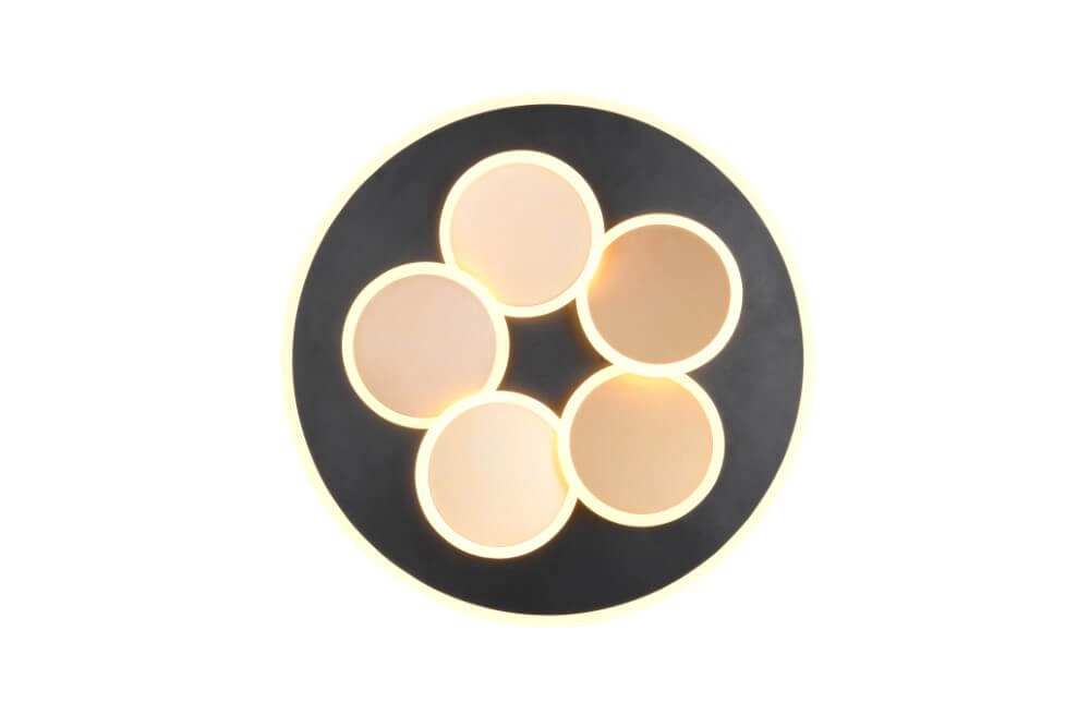 Plafonnier moderne Mandala noir Ø 48cm Trio 4017807614091